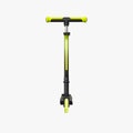straight on view of the electric yellow juno kick scooter