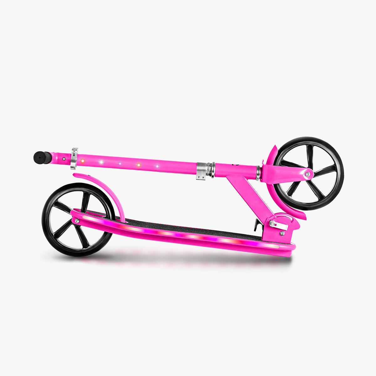pink jupiter jumbo scooter folded in half