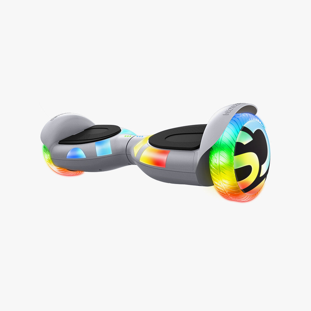 front view of the gray Litho X hoverboard