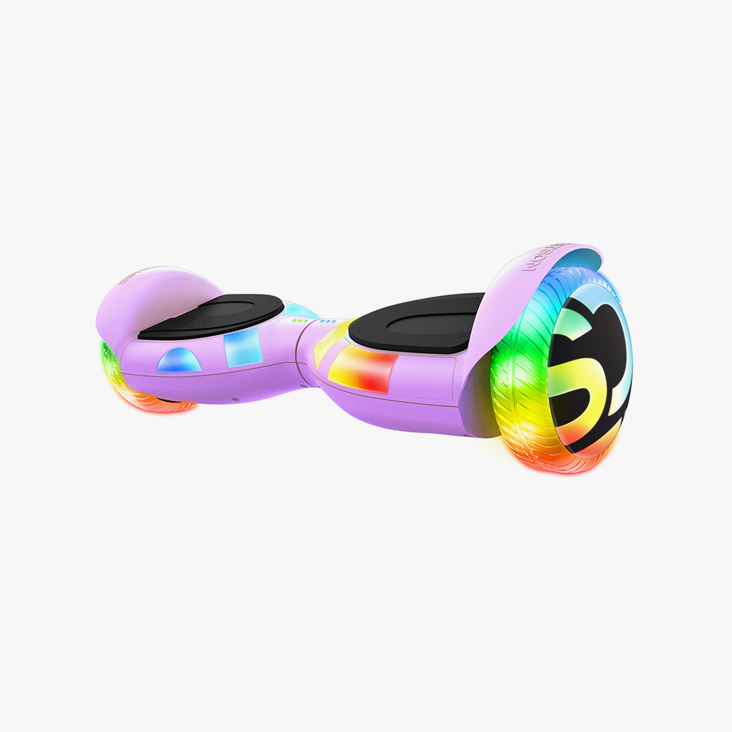 front view of the purple Litho hoverboard