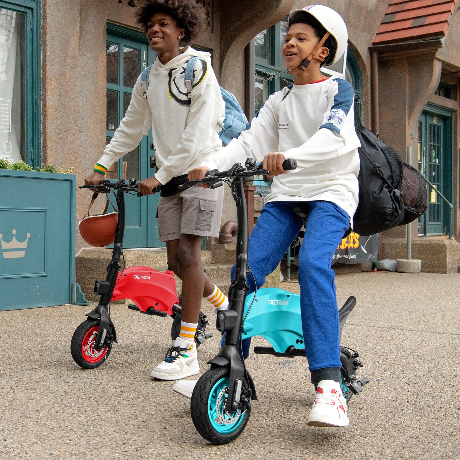 two people riding or pushing their LX10s