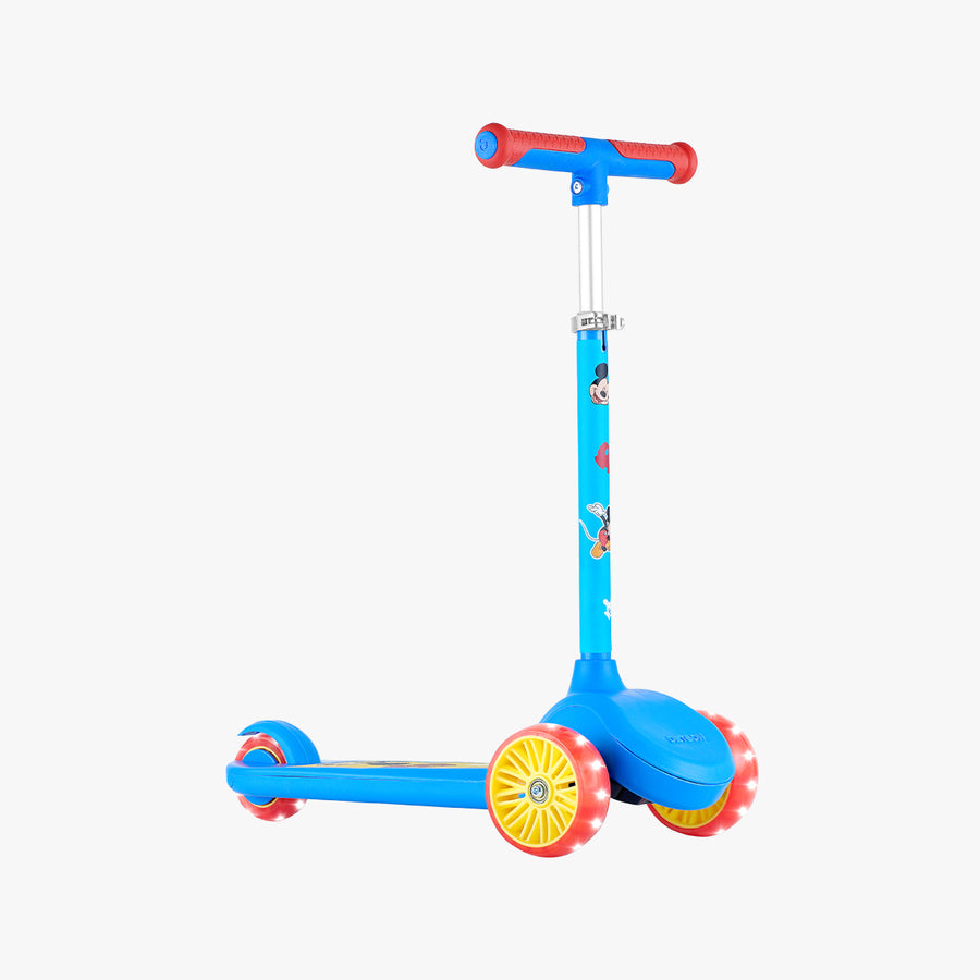 side view of Mickey Mouse kick scooter facing to the left