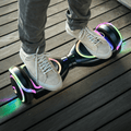 close up of shoes of person riding on the Magma hoverboard