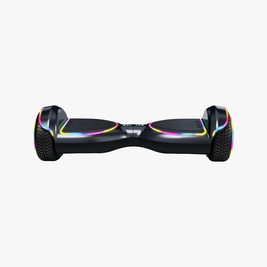straight on view of the black Magma hoverboard