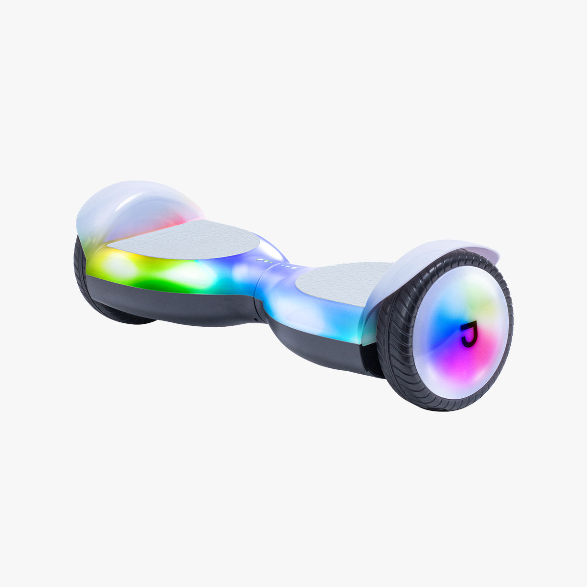 another front view of the Plasms X hoverboard angled to the left