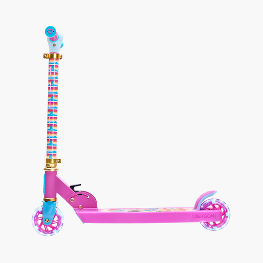 side view of the Disney Pricness kick scooter facing to the left